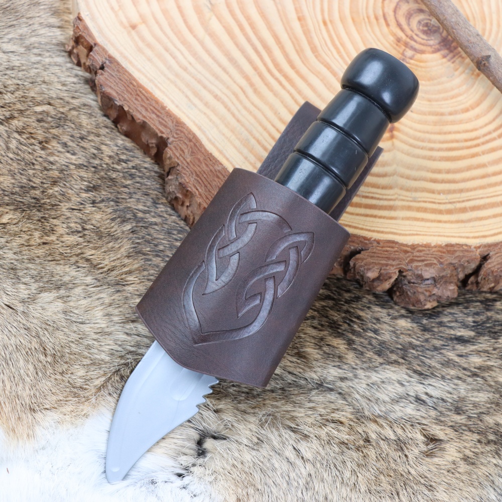 حامل سيف فايكنغ من الجلد الصنا - مراجعة Cosplay Prop Dagger وسعره